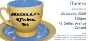 KITINV03 Tea Cup Kitchen Tea Invitation