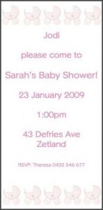 Purple Pram Modern Baby Shower Invitation