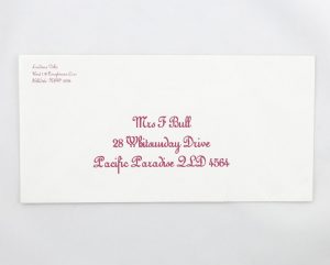 SHOINV05 pink baby shower envelope