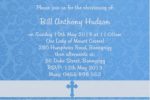 CHRINV02 Blue Christening Gloss Invitation