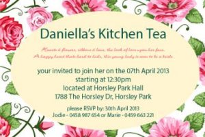 KITINV06 Floral Kitchen Tea Invitation