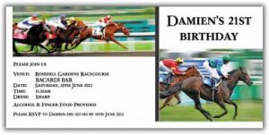 Day At The Races 21st Birthday Invitation