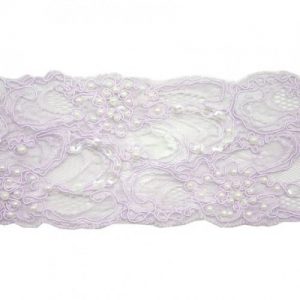 Lilac Beaded Lace for Invitations