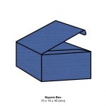 Blueberry Zsa Zsa Textured Bonbonniere Box