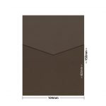Brown Bitter Roast Eco Luxury DIY Invitation Pouch Style D 