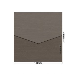 Chocolate Zsa Zsa Textured DIY Invitation Pouch Style D