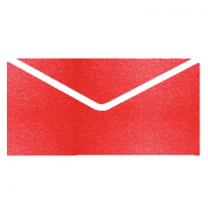 Crystal Perle Scarlett Red Metallic Invitation Envelopes