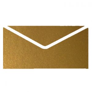 Gold Crystal Perle Metallic Invitation Envelopes