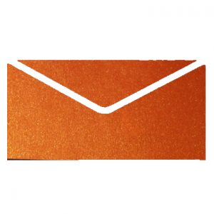Orange Crystal Perle Metallic Invitation Envelopes