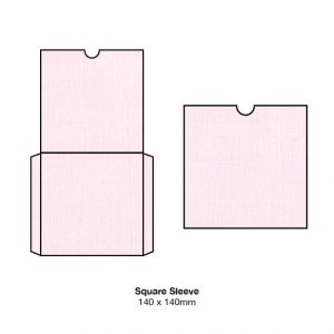 Petite Pink Coco Linen Textured Invitation Pocket