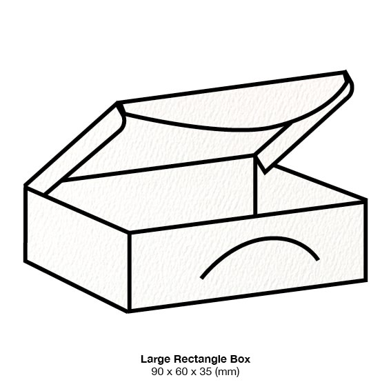 White Via Felt Textured Bonbonniere Box