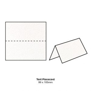 White Via Felt Textured Plain Place Cards