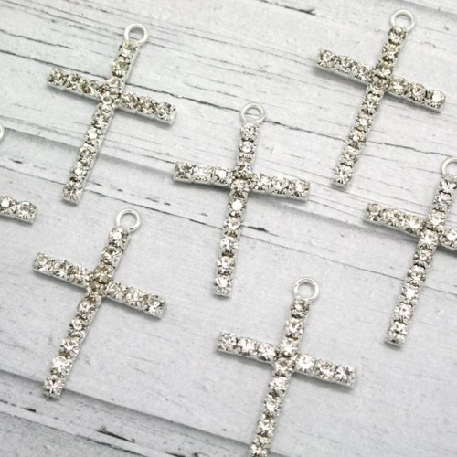 Diamante Cross with Hook for Invitations