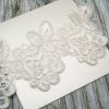 Ivory Beaded Flower Heads Lace for Invitations