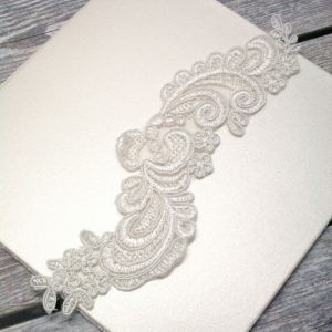 Ivory Floral Lace Piece for Invitations