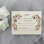 WEDINV120 watercolour blue and cream floral rsvp card