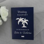 WEDINV136 front of passport wedding invitation
