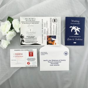 WEDINV136 passport wedding invitation