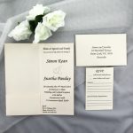 WEDINV29 inside of Cream and black wedding invitation