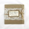WEDINV106 Rustic white and brown lace invitation