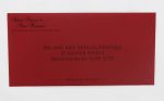 WEDINV108 Maroon Red and Bright Gold Wedding Invitation Pouch with cream and gold ribbon and Diamante envelope