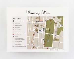 WEDINV126 White metallic ceremony card printed in colour