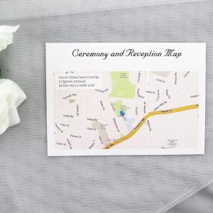 RSVPWISH41 Colour wedding invitation Ceremony Map