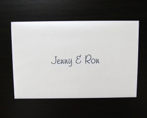 Ivory thankyou card envelope