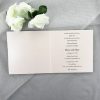 WEDINV116 inside of Ivory Wedding Invitation with White Ribbon and Infinity Diamante