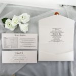 WEDINV50 Ivory Pocket Fold Wedding Invitation with Hearts Wax Seal wedding set