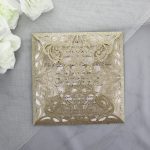 WEDINV69 Gold Glitter Lasercut Invitation