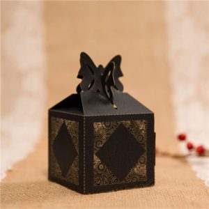 DIYBON402 black lasercut bonbonniere box