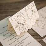 PLACAR113 back of white lace lasercut individual place card