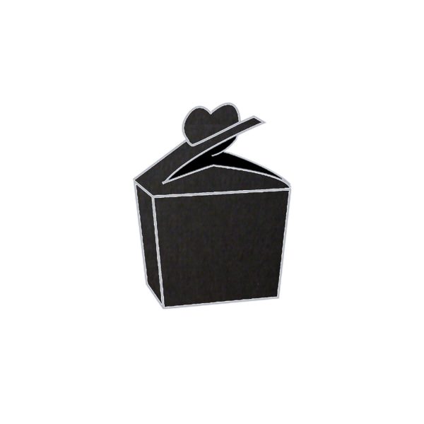 black aura heart bonbonniere box