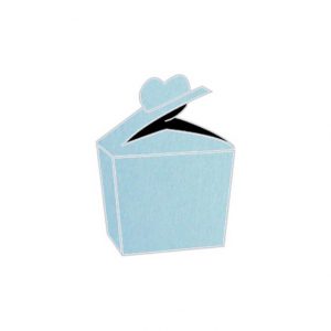 blue rivus textured vise versa heart bonbonniere box