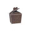 bronze metallic heart bonbonniere box