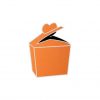 plain orange aura heart bonbonniere box