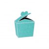 turquoise metallic pearla heart bonbonniere box
