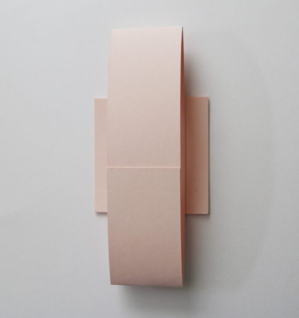 WEDINV161 back of pink blush belly band for pocket fold invitations