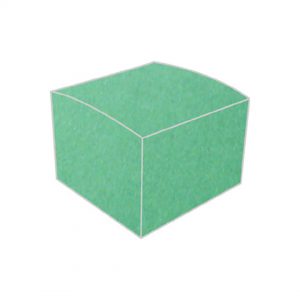 aura dark green plain bonbonniere box