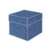 blue metallic top box bonbonniere