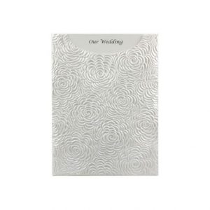 Bouquet White pearl embossed pocket DIY Invitation