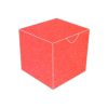 bright red metallic treasure chest bonbonniere box