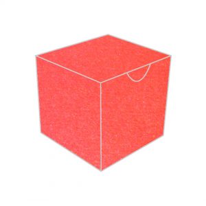 bright red metallic treasure chest bonbonniere box