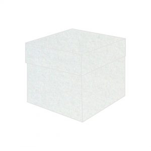 crystal white metallic top box bonbonniere