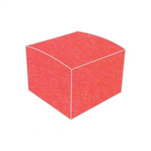 metallic bright red bonbonniere box