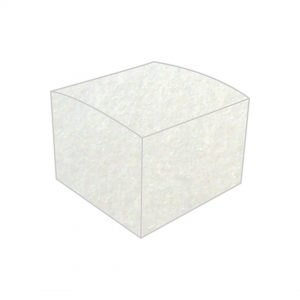 metallic white bonbonniere box