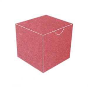 red metallic treasure chest bonbonniere box