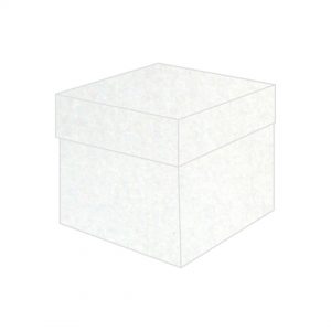 white pearla metallic top box bonbonniere