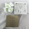 WEDINV81 white and brown Laercut tree rustic wedding invitation